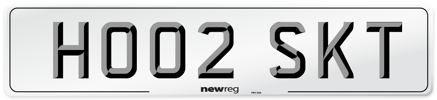 HO02 SKT Number Plate from New Reg